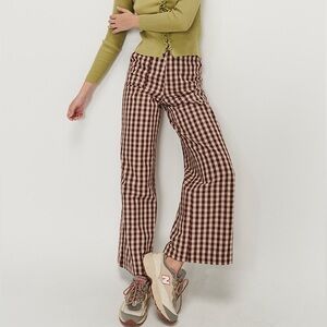 High Waisted Checkered Pants